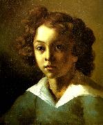 Theodore   Gericault jeune garcon oil painting